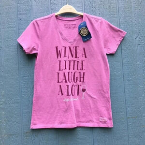 Life Is Good Women Purple Basic Graphic Tees Medium NWT